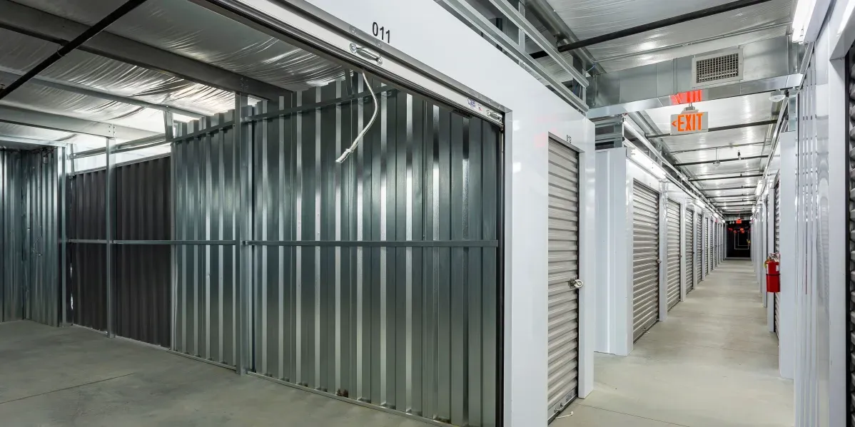Interior of a storage unit