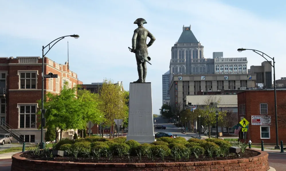 Statue in the middle of town